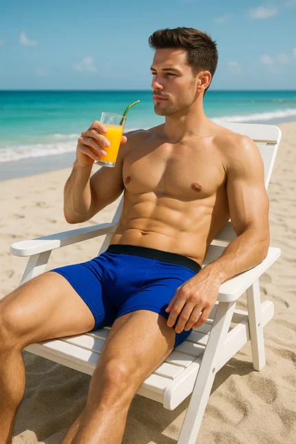 Men's Boxers Pack of 3 Black & Blue Colors 100% Cotton Material